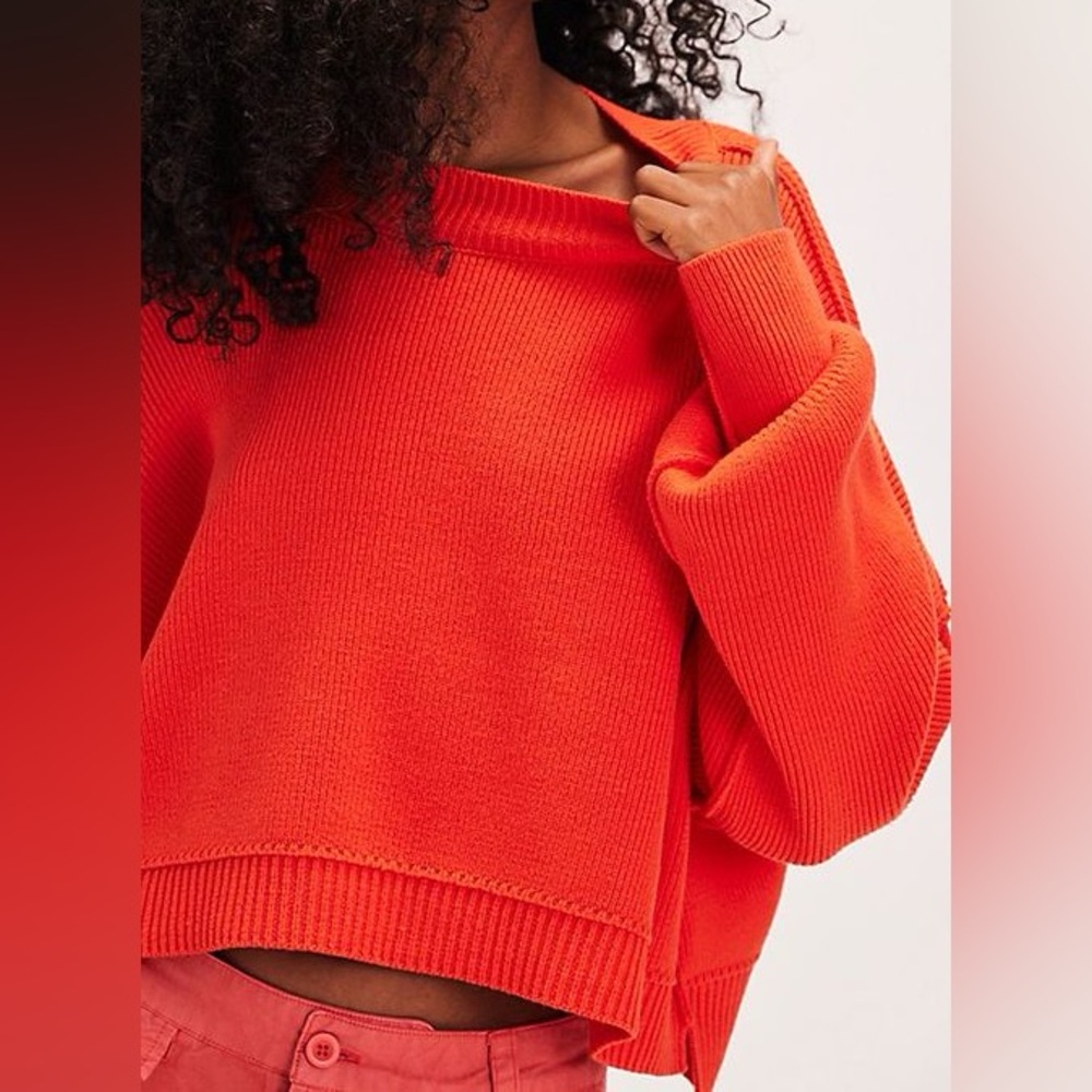 Free People Easy Street Crop Pullover in Heart Eyes